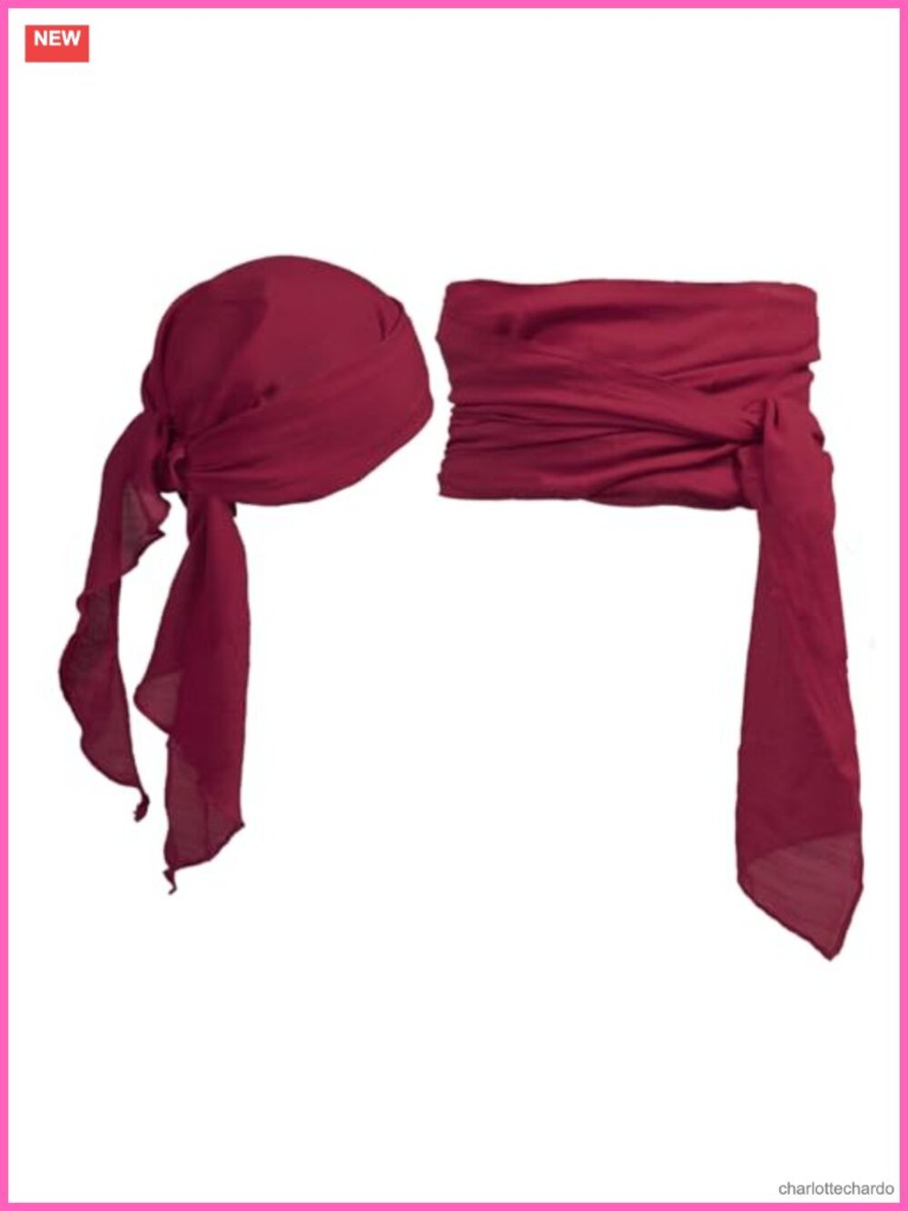 Unisex Pirate Costume Accessory Set Head Scarf Sash Belt Halloween Party